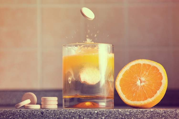 Vitamin C, dissolvable and drinkable.