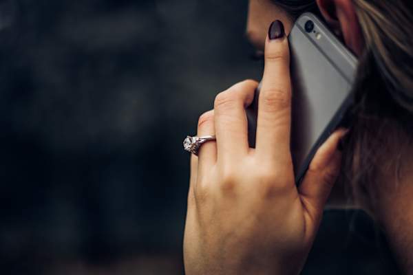 woman talking on phone