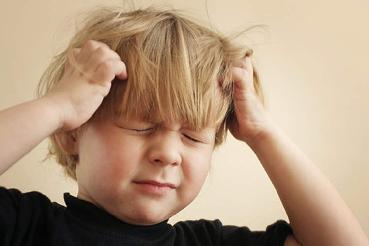 Child with a migraine