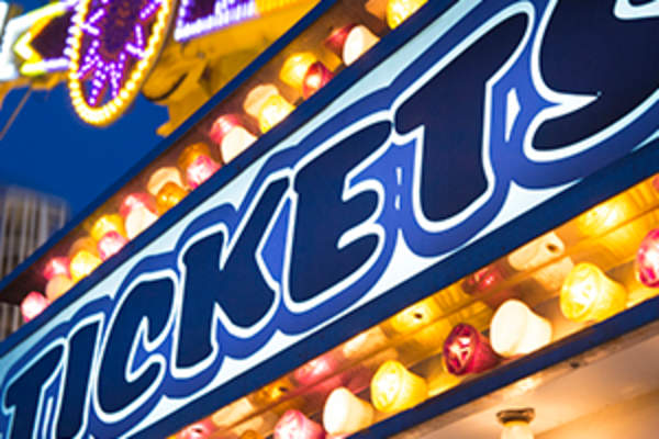 amusement park ride ticket booth image