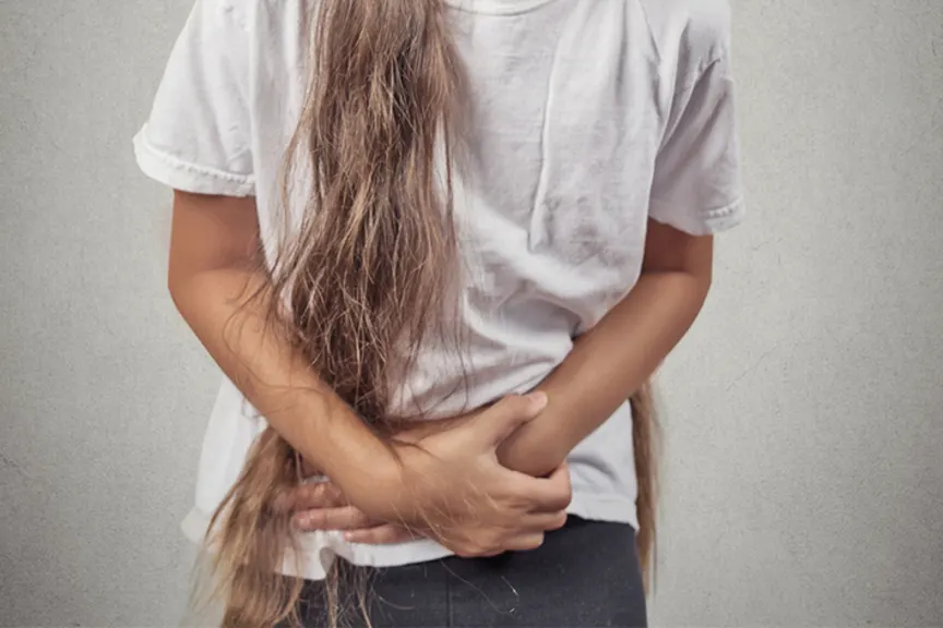 Girl with appendicitis.