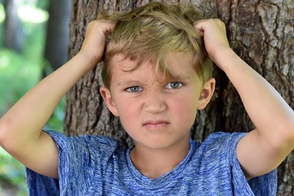 Frustrated child.