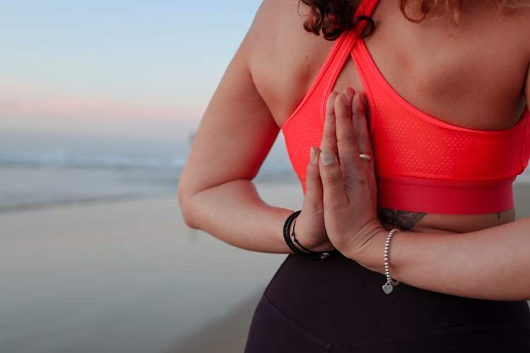 woman in meditation pose