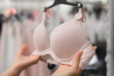 Shopping for a comfortable bra.