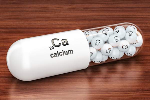 Calcium supplement concept.