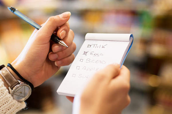 grocery shopping list image