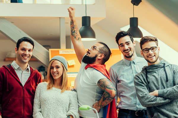 group with health self esteem image