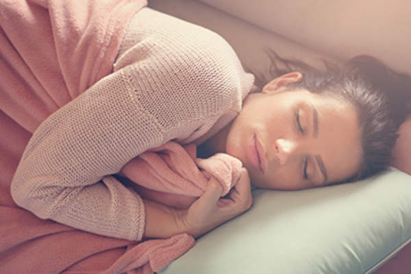 Woman sleeping peacefully.