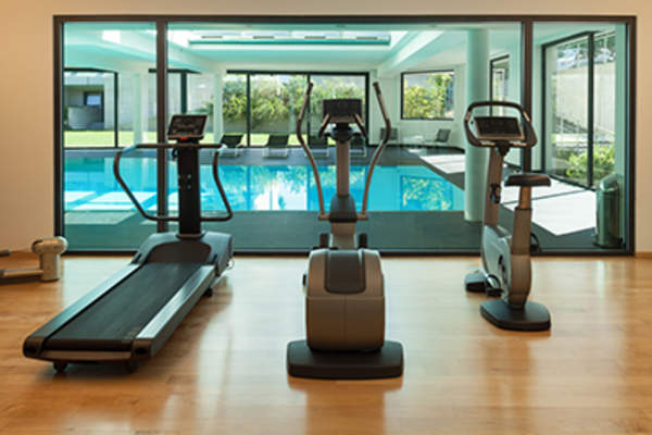 Gym in a hotel