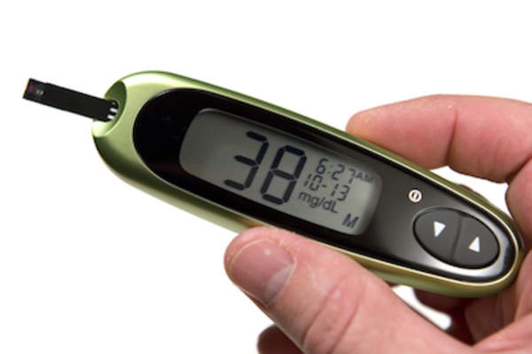 Glucometer reading.