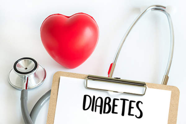 Diabetes and heart health concept.