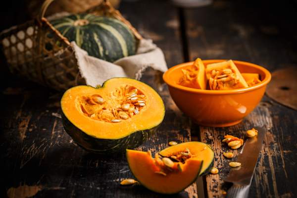 cut acorn squash