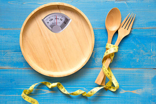Scale on a plate.