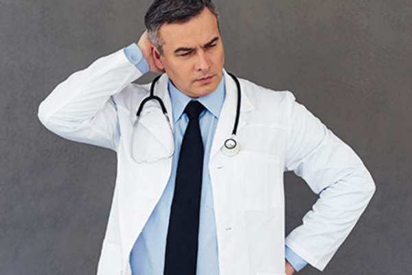 Confused doctor.