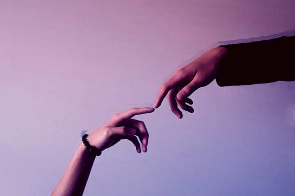 Two fingers touching