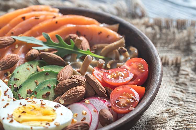 Bowl of healthy foods.