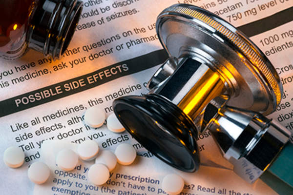 List of possible side effects of medication.