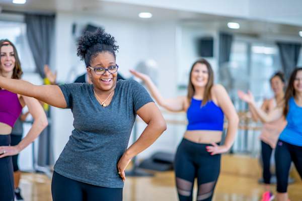 Zumba aerobics class.