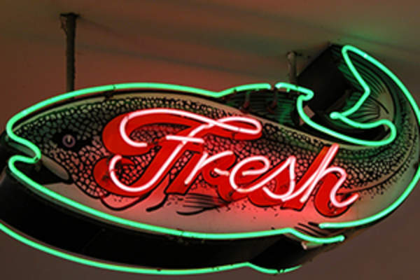fresh fish sign image