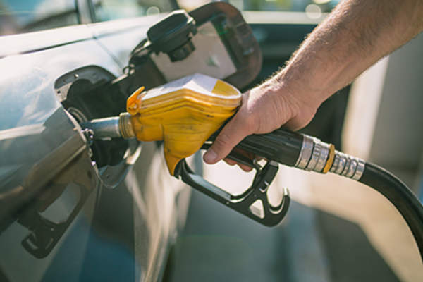 Pumping gas.