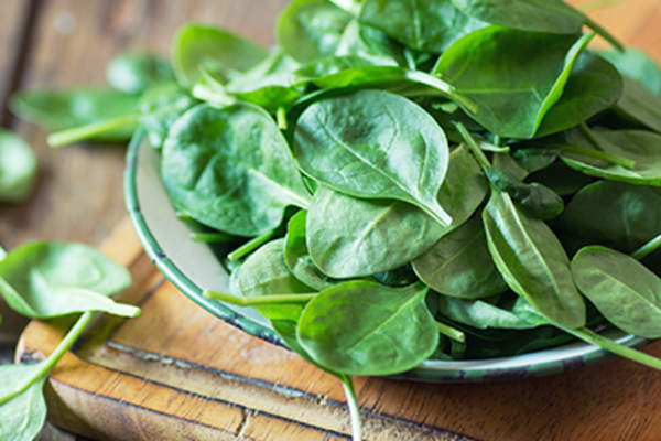 Plate of spinach.