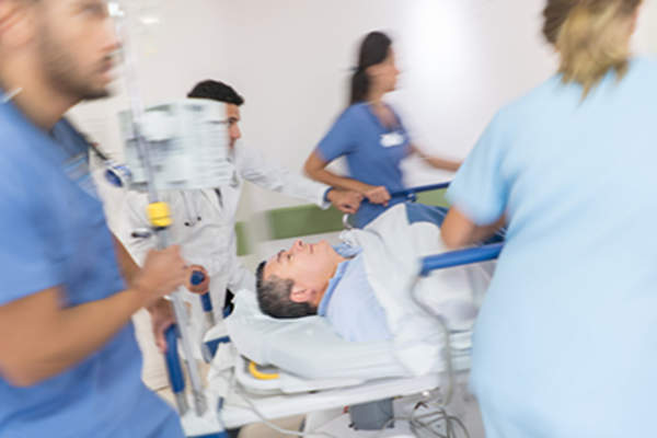 Emergency in the hospital.