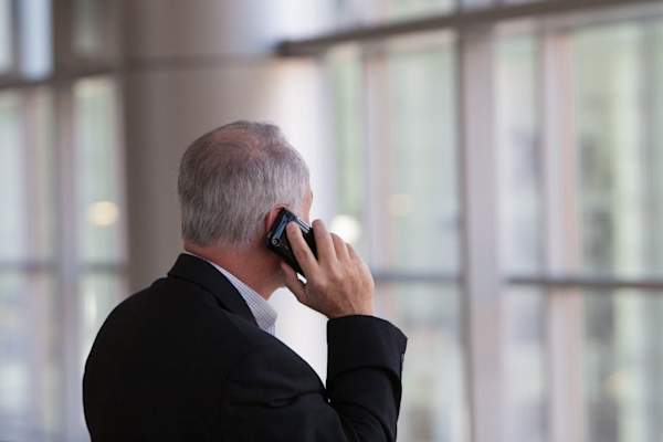 Man talking on phone