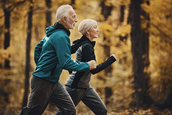 Seniors jogging.