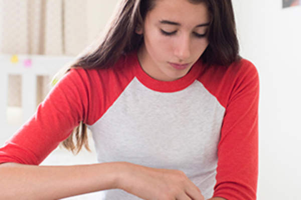 Young girl with eczema.