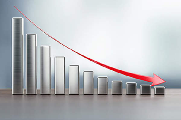 Lower rate bar graph.