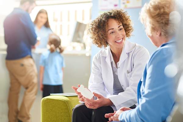 Pharmacist happy advice
