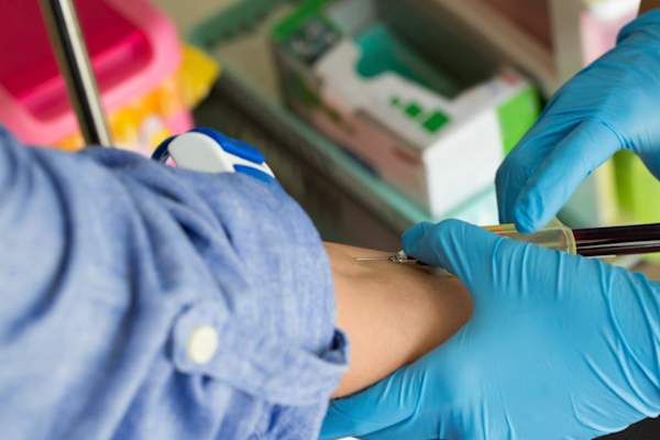 person getting blood drawn