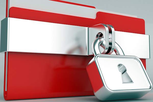 Lock around a folder.