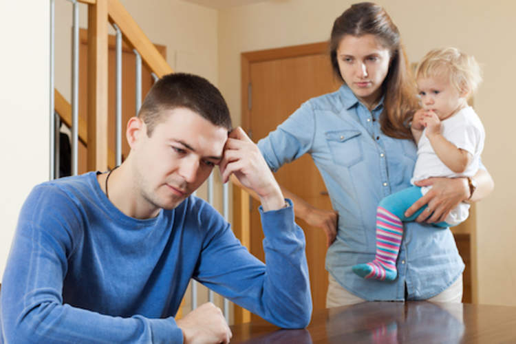 Depressed man without family support