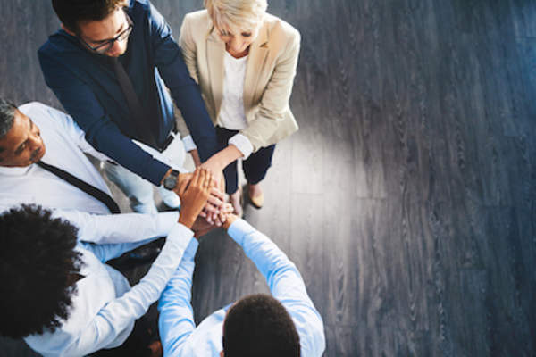Teamwork, support group, helping hands, concept.
