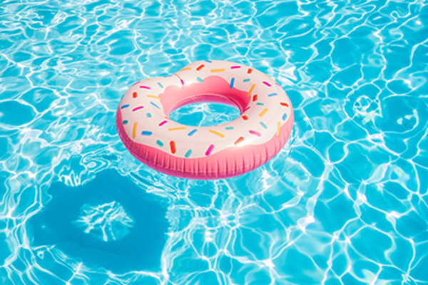 Doughnut pool float.