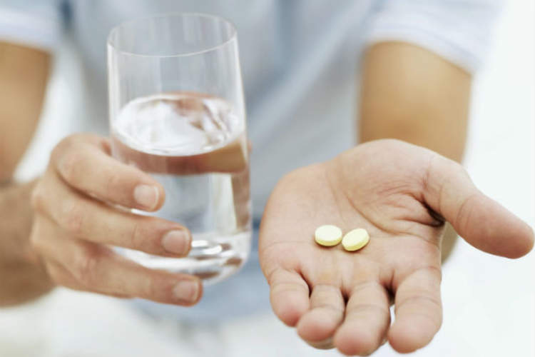aspirin and water