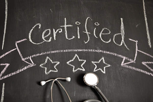 Certified doctor concept.