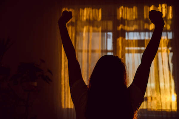 Getting up predawn to take second dose.