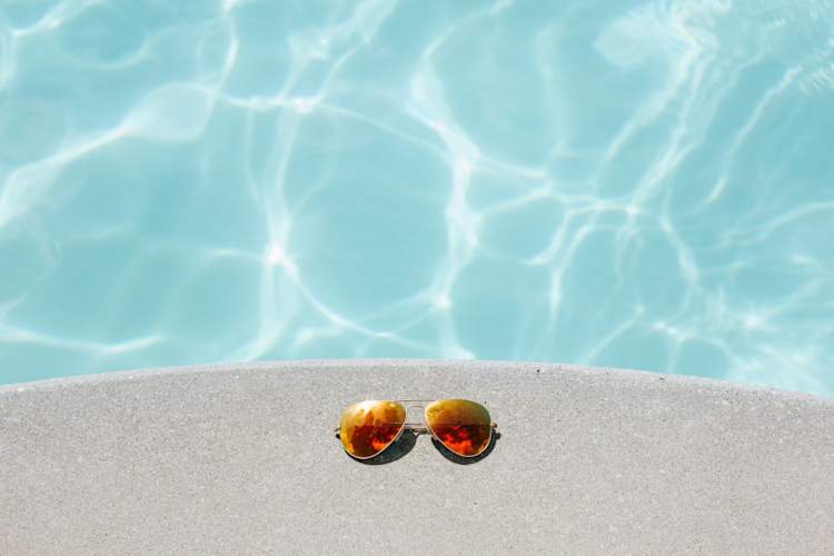 sunglasses poolside