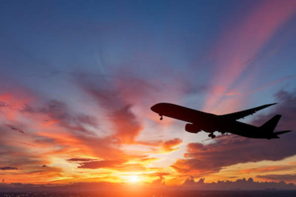 Plane taking off.