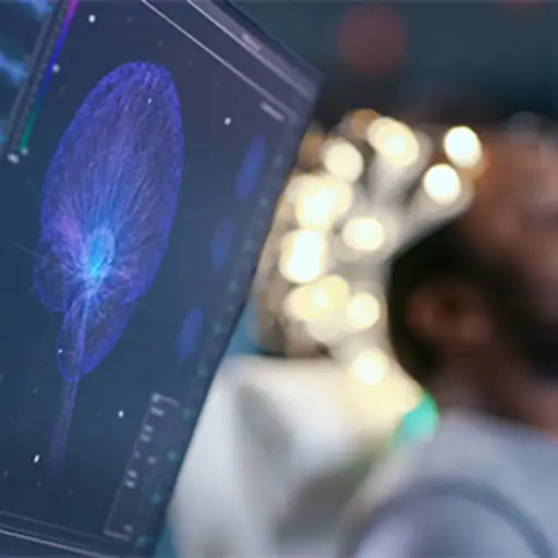 Man undergoing an EEG.