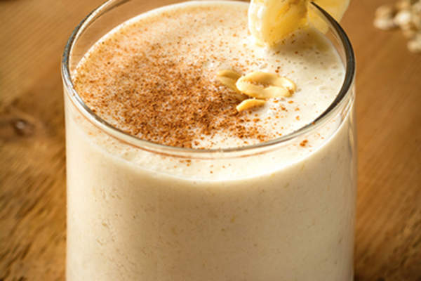 Peanut butter banana smoothie.