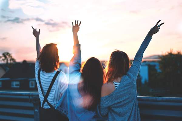 friends happy together