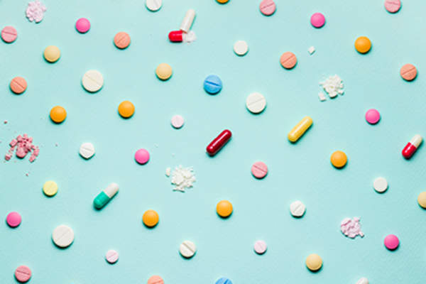 Various types of pills.