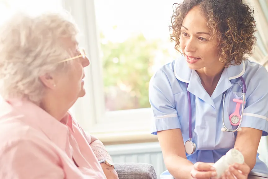 Nurse visits Medicaid patient at home