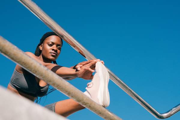 woman stretching