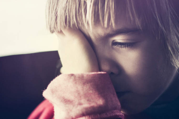 Child with a migraine