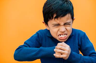 Persistently angry child.