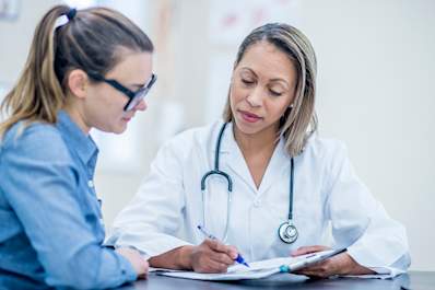 Doctor and patient discussion